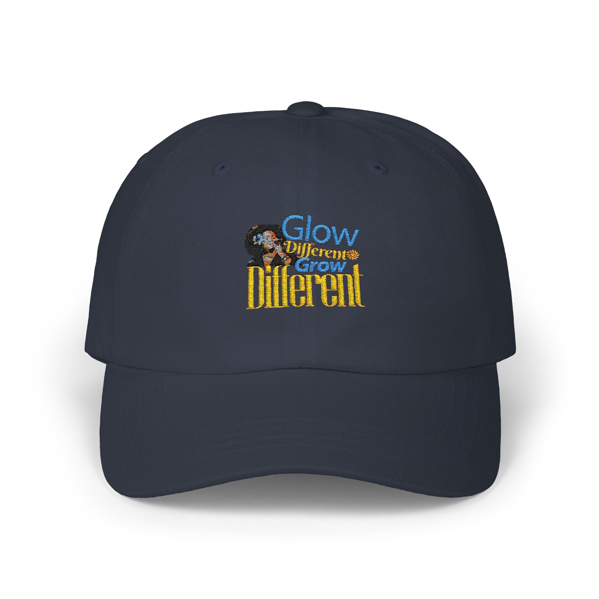 Glow Different Dad Hat, Adjustable White Cap, Unisex Cotton Baseball Cap, Everyday Casual Headwear, The Ameya Taylor Experience